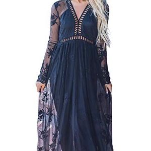 Vintage Lace Maxi Dress